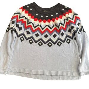 Old Navy‎ XL Fair Isle Sweater Falling Water Pattern